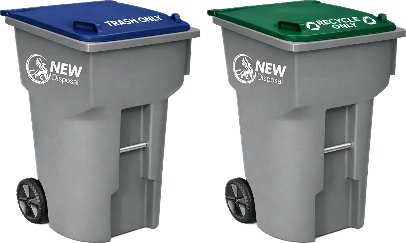 NEW Disposal residential trash and recycling toters